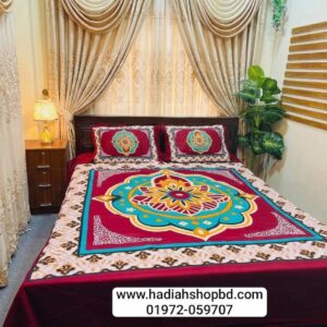 hometex panel cotton bedsheet
