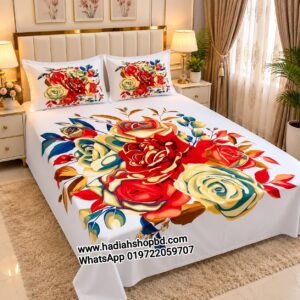 hometex panel cotton bedsheet