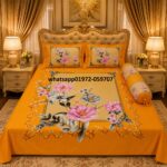 luxury cotton panel bedsheet in low price